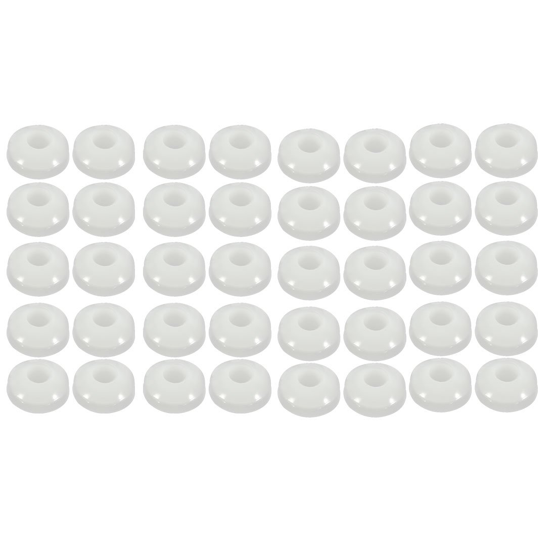 sourcingmap 40pcs Double Side Rubber Ring Sealing Grommet Wire Grommets White 8mm x 5mm