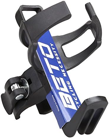 Gamilys Bottle Holder Bicycle Water Bottle Cage Rack 360 Degree Rotating Baby Bottle Holder for Stroller MTB Bike Black