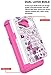 Galaxy J1 2016 Case, Galaxy Express 3 Case, Style4U Butterfly Studded Rhinestone Crystal Bling Hybrid Armor Case for Galaxy J1 2016/Galaxy Express 3/Galaxy Amp 2/Luna with 1 Stylus [White/Hot Pink]