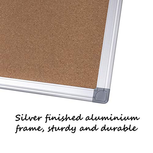 image for WEYOUNG Cork Board - 24 x 36 Bulletin Board Aluminum Framed Pin Board 