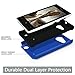 Nokia Lumia 735 Case, Nokia Lumia 730 Case, MagicMobile [Dual Armor Series] Durable [Impact Shockproof Resistant] Double Cover [Hard Shell] + [Flexible Silicone] Case for Nokia Lumia 730 / 635 - Blue