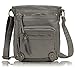 Scarleton Crossbody Bags for Women Travel Bag Purses and Handbags Multi Pocket Shoulder Bag Ultra Soft Faux Leather, H1693_24 - Grey