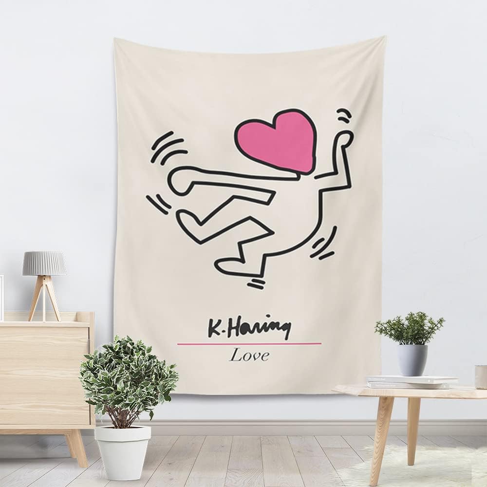 Tapestries - Minimalist Art Boho Wall Tapestry Aesthetic For Living Room Decor, Anime Matisse Funny Hanging Decor Wall Tapestry, Large Wall Blanket Tapestry (52''x59'')