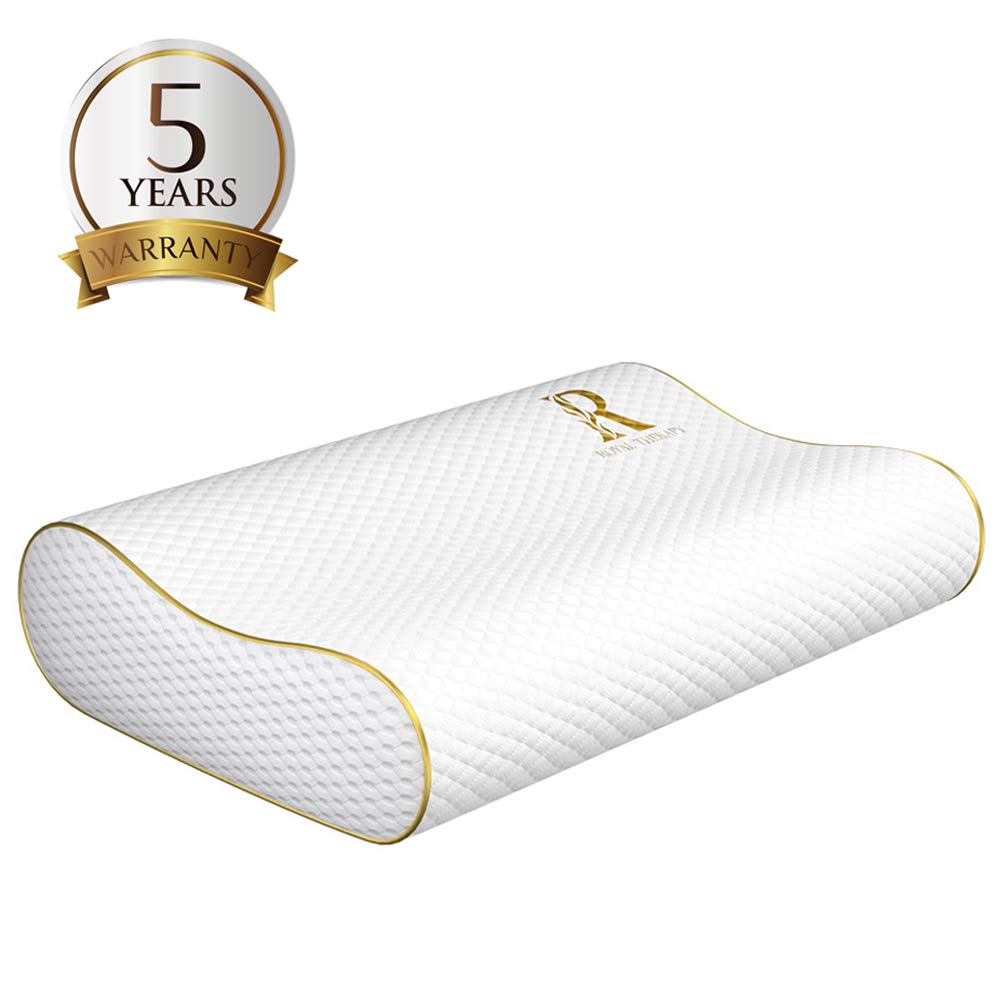 Royal Therapy Memory Foam Pillow, Neck Pillow Bamboo Adjustable Side