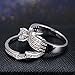 VAN RORSI&MO Engagement Wedding Ring Set for Women 1.2ct Round Cubic Zirconia 925 Sterling Silver 5-10