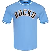 Pro Standard Mens NBA Milwaukee Bucks Classic Chenille Short Sleeve Tee University Blue M