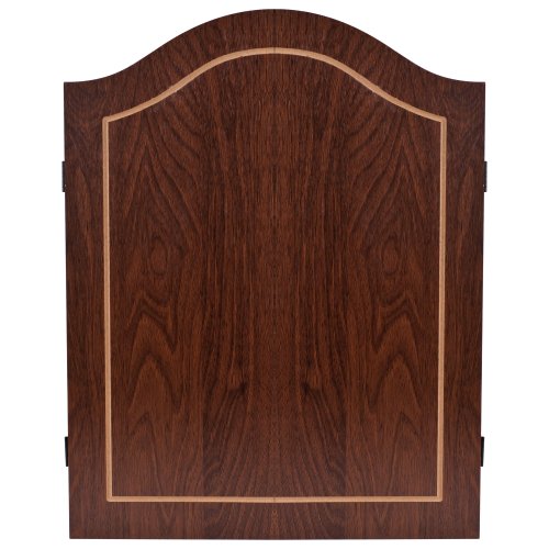TG Dartboard Cabinet Set with Realistic Walnut Finish, brown, (15-DG910)