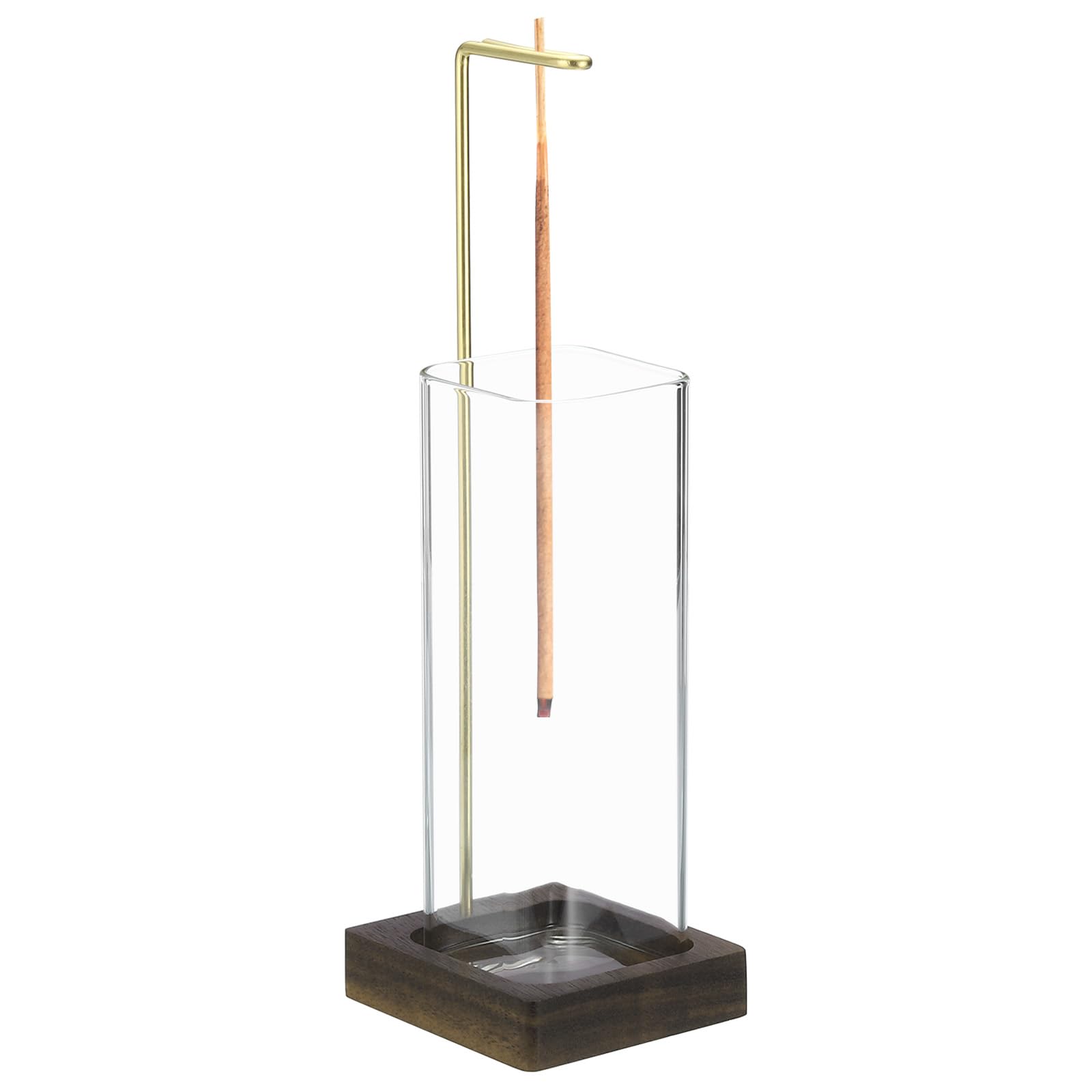 uxcell Incense Holder, Modern Incense Burner with Removable Glass Ashes Catcher, Incense Sticks Holder for Room Decor Yoga Meditation