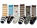 Lovely Annie Unisex Children 6 Pairs Pack Non-Skid Knee High Cotton Socks 6M-3Y