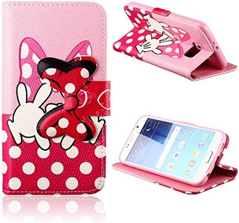 Note 5 Case Samsung Galaxy Note 5 Kickstand Case,Tribe-Tiger Minnie Mickey Series Premium Leather[Card Slot][Flip][Stand][Wallet]Cover Case for Samsung Galaxy Note 5(Pink Palms)