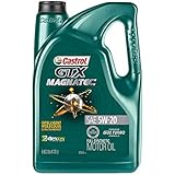 Castrol 03063 GTX MAGNATEC 5W-20 Full Synthetic Motor Oil, Green , 5 Quart