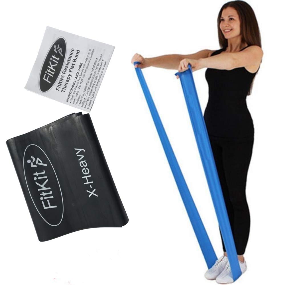 FitKit Resistance Exercise Band - 2M X-Heavy – Pilates, Yoga, Rehab, Stretching, Strength Training