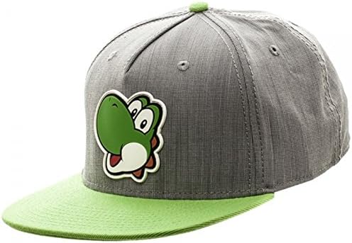 Nintnedo Yoshi Rubber Sonic Weld Gray/Green Snapback Baseball Cap (Sonic 1)