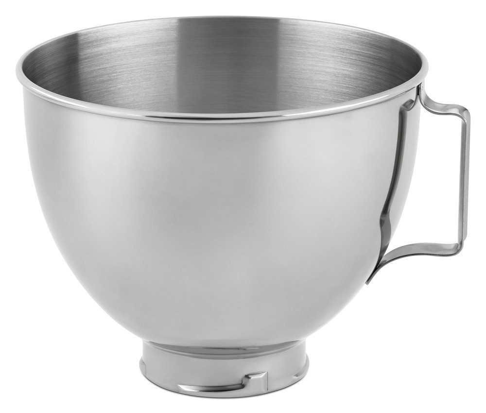KitchenAid K45SB - Tazón de acero inoxidable pulido con asa, 4,5 cuartos