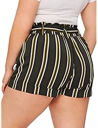 Pantalones cortos elásticos para dama, diseño de lazo