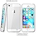 iPhone SE Case, Splaks [Crystal Shell] Extra Shock-Absorb Clear Back Panel, Extreme Lightweight Transparent Soft Flexible Silicone Rubber Anti-Scratch Protective Case for iPhone SE/5/5S