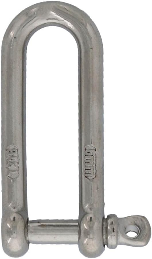 E-Rigging1/4" Stainless Steel Screw Pin Long D Shackle