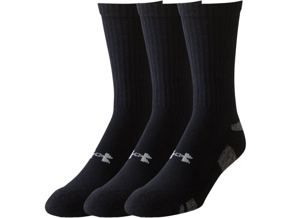 Under Armour Mens HeatGear 3Pack Crew Under Armour Socks U252P Men