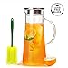JL JIA LE Glass Pitcher with Lid and Spout - Heat Resistant Pitcher for Hot/Cold Water 1500ml