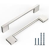KNOKLOCK 10 Pack 5 Inch(128mm) Kitchen Cabinet Handles Brushed Satin Nickel Cabinet Pulls Kitchen Cabinet Hardware Drawer Pulls for Cupboard Wardrobe