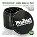 Masterdam Rolling Supplies 2.2-Inch Herb Grinder with Pollen Catcher - 4 Piece, Black