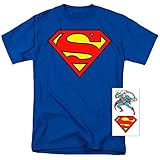 Superman Classic Shield Logo T Shirt & Stickers