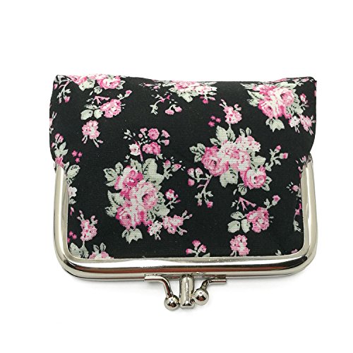 Cute Floral Buckle Coin Purses Vintage Pouch Kiss-lock Change Purse Wallets (27)