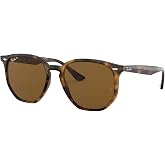 Ray-Ban RB4306 Hexagonal Sunglasses for Men for Women | In Opal Grey, Black &amp; Light Havana. Polarized options available.