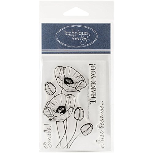 Technique Tuesday Budding Poppies Clear Stamp Set