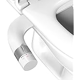 Non-Electric Bidet Dual Mode Bidet Attachment for Toilet, Ultra Slim Rotary Switch Retractable Nozzles for Rear & Feminine Cold Water Wash, Adjustable Water Pressure, Stainless Steel Inlet