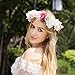 Valdler Champagne Rose Flower Crown for Festival Wedding Party (1 pcs)