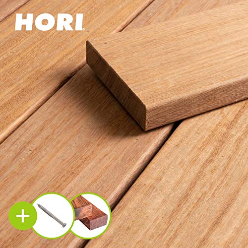 HORI® Cumaru-Terrassendielen Komplettset Massivdiele 21 x 90 mm I beidseitig glatt gehobelt I Fläche: 40 m² I 2,74… – Bild 4