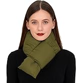 Caistre Women’s Puffy Scarf Winter Fall Down Filling Neck Warmer Cotton Padded Puffer Scarves Soft Cozy Neck Wrap