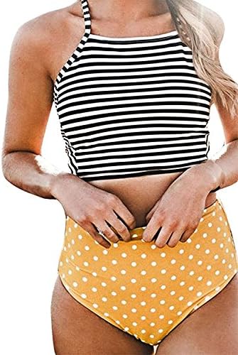 HOYEER Womens Swimsuits Two Piece Bikini High Waisted Bathing Suits Retro Swimwear