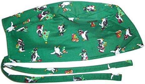 Onebasispoint Scrub Hat Penguins Christmas Holidays Fabric Nurse Cap Do-Rag ER Skull