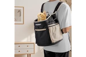 PUUROF PURROF Cat Carrier Pouch,Breathable Small Dog Front Backpack,Large Space cat Front Carrier,Small Dogs for Travel, Hiking, Cycling
