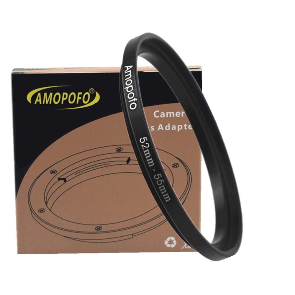 52mm to 55mm Camera Filters Ring Compatible All 52mm Camera Lenses or 55mm UV CPL Filter Accessory,52-55mm Camera Step Up Ring
