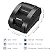 WELQUIC Small Portable USB Thermal Receipt Printer Compatible with Bill Ticket Barcode POS/ESC 58mm, Black