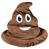 Emoji Soft Plush Poop Emotion Hat Party Favor. Size Fits Adults And Kids - By Bedwina