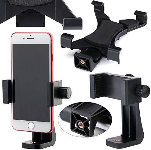 Wailea Fitness Universal iPad Tablet Tripod Mount (1) + Universal Smart Phone Mount (1) - [Combo]