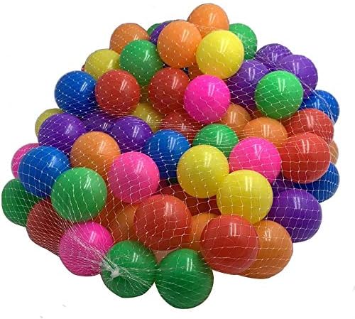 DIVCHI 100PCS Soft Plastic Mini Play Balls Multi Colors 6cm Non Toxic