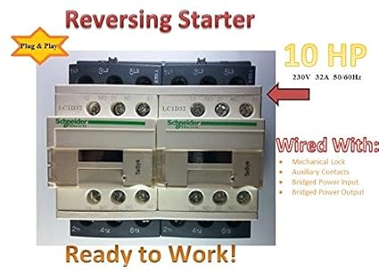 Schneider/Telemecanique LC2D32 Reversing Contactor Motor Starter 10HP