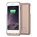 IPhone 6s Plus Charger Case 4000mah External Battery Case Portable Charging Case for IPhone 6/6s Plus 5.5 Inch by ISAKO with Built-in Media Holder Retail Gift Package (Gold)