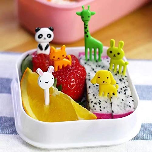 Mini Tiere Obst gabeln Zahnstocher für Kinder -Cocktails Vorspeisen Früchte Desserts Partyzubehör Obstspieß Picks- Bento… – Bild 6