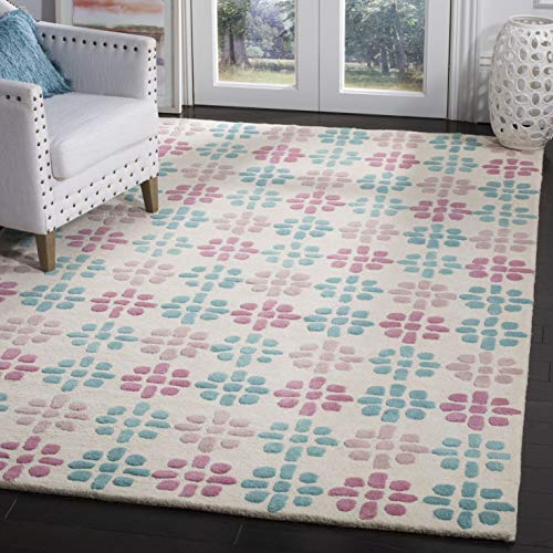 SAFAVIEH Soho Collection Area Rug - 5' x 8', Ivory & Multi, Handmade Wool, Idea…
