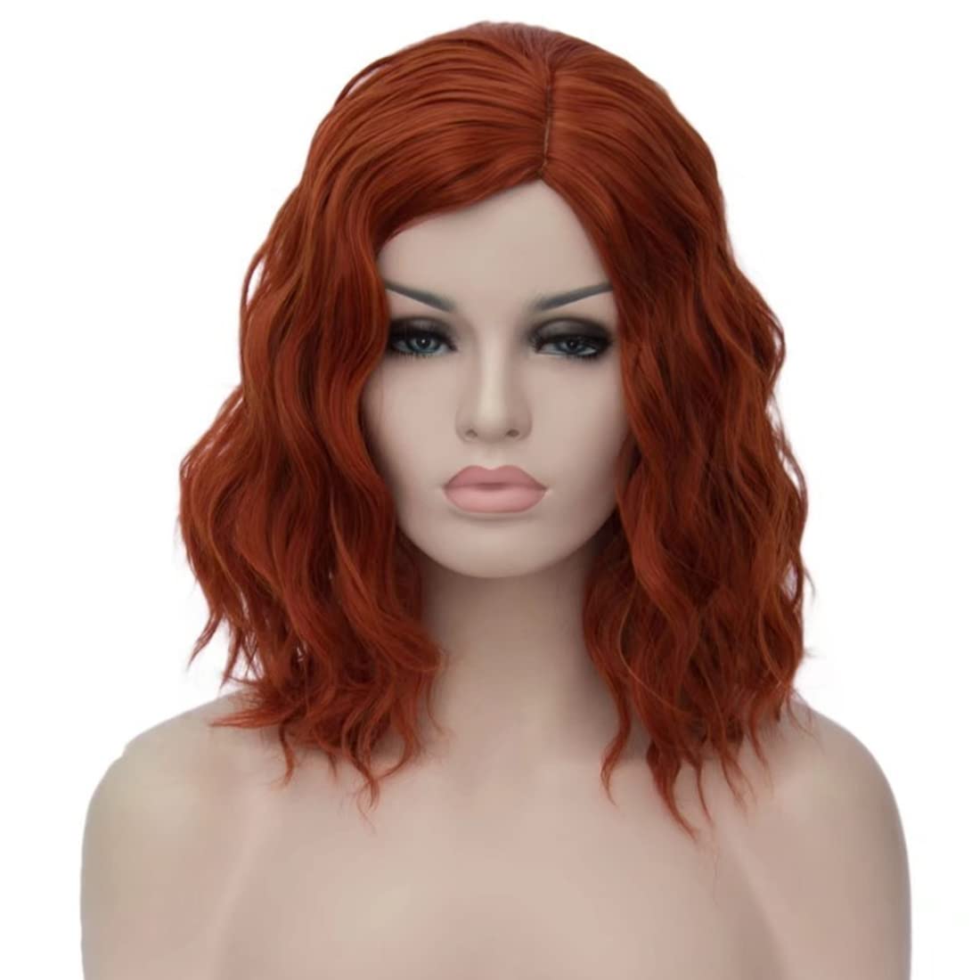 Photo 1 of Ruina Ginger Wigs for Women Costume Wig Colored Short Curly Wavy Bob Hair Wig No Bangs Cute Natural Synthetic Wigs for Party Halloween R019GI