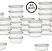 Paksh Novelty Plastic Containers for Lunch / Small Food Containers with Lids, Leak Proof, Microwavable, Freezer And Dishwasher Safe, 8 Ounce, 40 Pack