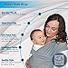 Baby wrap carrier for plus size moms-breathable organic baby wrap bundle, baby shower registry grey
