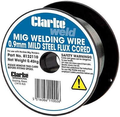 Clarke Mild Steel MIG Welding Wire 0.9mm Flux Cored 0.45kg