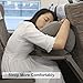 FengNiao Inflatable Travel Pillow Airplane Rest Pillow Comfortable Travel Neck Pillow for Airplanes Cars Trains Camping and Traveling (Gray) HAIYANLE
